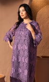 Buy_Tasuvure_Purple Cotton Lace Embroidery Floral Round Neck Myra Mesh Cassia Dress _Online_at_Aza_Fashions