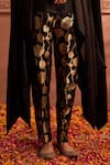 Buy_Tasuvure Indes_Black Silk Woven Floral Boat Pataka Embellished Cape With Pant _Online_at_Aza_Fashions