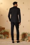 Shop_S&N by Shantnu Nikhil_Black Rayon Blend Woven Heavy Twill Plain Jacket _at_Aza_Fashions