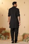 Shop_S&N by Shantnu Nikhil_Black Rayon Blend Embellished Crest Bodice Short Kurta _at_Aza_Fashions