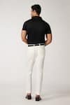 Shop_S&N by Shantnu Nikhil_Black Viscose Plain Polo Neck T-shirt _at_Aza_Fashions