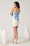 Shop_S&N by Shantnu Nikhil_Off White Poly Jersey Printed Floral Straight Short Dress _at_Aza_Fashions