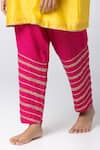 Shop_Pants and Pajamas_Pink Cotton Silk Print Polka Dot Pant _Online_at_Aza_Fashions