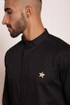 Buy_Lacquer Embassy_Black Cotton Haven Button Down Shirt _Online_at_Aza_Fashions