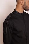 Shop_Lacquer Embassy_Black Cotton Haven Button Down Shirt _Online_at_Aza_Fashions