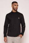 Buy_Lacquer Embassy_Black Cotton Haven Button Down Shirt 