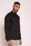 Shop_Lacquer Embassy_Black Cotton Haven Button Down Shirt 