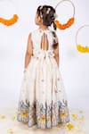 Shop_Toplove_White Cotton Embroidered Animal And Bird Lehenga Set _at_Aza_Fashions