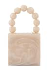 Buy_Boxwish By Bhumika_Ivory Pearl Handle Resin Clutch _at_Aza_Fashions