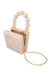 Buy_Boxwish By Bhumika_Ivory Pearl Handle Resin Clutch _Online_at_Aza_Fashions