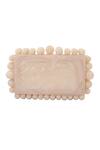 Boxwish By Bhumika_Ivory Pearl Accent Clutch _Online_at_Aza_Fashions