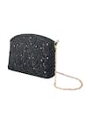 Shop_Boxwish By Bhumika_Black Tonal Paisley Embroidered Bag _Online_at_Aza_Fashions