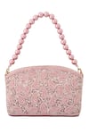 Buy_Boxwish By Bhumika_Pink Crystal Paisley Embroidered Bag _at_Aza_Fashions