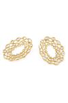 Buy_Isharya_Gold Plated Mirror Alizeh Embellished Disk Earrings _Online_at_Aza_Fashions