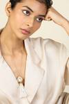 Buy Isharya Gold Plated Lucent Pearl Tassel Pendant Necklace at Aza Fashions Buy_Isharya_Gold Plated Lucent Pearl Tassel Pendant Necklace _at_Aza_Fashions