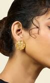 Isharya Gold Plated Mirrors Lucent Stone Embellished Studs Online at Aza Fashions Isharya_Gold Plated Mirrors Lucent Stone Embellished Studs _Online_at_Aza_Fashions