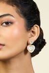 ISHARYA_Gold Plated Mirror Lucent Libra Drop Earrings _Online_at_Aza_Fashions