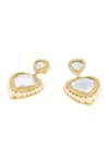 Buy_ISHARYA_Gold Plated Mirror Lucent Libra Drop Earrings _Online_at_Aza_Fashions