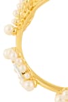 Shop_ISHARYA_Gold Plated Mirror Finish And Pearl Embellished Hoops _Online_at_Aza_Fashions