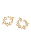 Buy_ISHARYA_Gold Plated Mirror And Pearl Embellished Studs _Online_at_Aza_Fashions