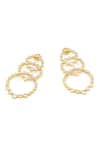 Buy_ISHARYA_Gold Plated Mirror Teesra Finish Stone Embellished Earrings _Online_at_Aza_Fashions