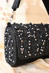 La Fiza_Black Sequin Midnight Rhapsody Embellished Clutch Bag _Online_at_Aza_Fashions