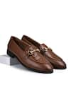 Buy_Wednesday Lifestyle_Brown Kalci Embossed Loafers _at_Aza_Fashions