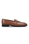 Wednesday Lifestyle_Brown Kalci Embossed Loafers _Online_at_Aza_Fashions