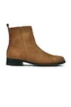 Wednesday Lifestyle_Brown Lord Suede Leather Plain Boots _Online_at_Aza_Fashions