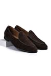 Buy_Wednesday Lifestyle_Brown New York Suede Leather Belgian Loafers _at_Aza_Fashions