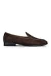 Wednesday Lifestyle_Brown New York Suede Leather Belgian Loafers _Online_at_Aza_Fashions