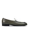 Wednesday Lifestyle_Green New York Plain Contrast Patch Belgian Loafers _Online_at_Aza_Fashions