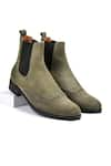 Buy_Wednesday Lifestyle_Green Wade Suede Leather Chelsea Boots _at_Aza_Fashions