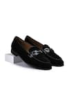 Buy_Wednesday Lifestyle_Black Embellished Amsterdam Buckle Loafers _at_Aza_Fashions