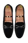 Shop_Wednesday Lifestyle_Black Embellished Amsterdam Buckle Loafers _at_Aza_Fashions