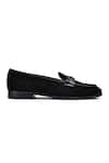 Wednesday Lifestyle_Black Embellished Amsterdam Buckle Loafers _Online_at_Aza_Fashions