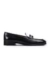 Wednesday Lifestyle_Black Colour Block Berlin Leather Penny Loafers _Online_at_Aza_Fashions