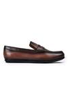 Wednesday Lifestyle_Brown Shaded Donald Leather Moccasins _Online_at_Aza_Fashions