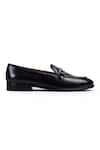 Wednesday Lifestyle_Black Woven Embossed Kalci Vamp Loafers _Online_at_Aza_Fashions