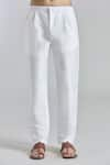 Buy_Arihant Rai Sinha_Off White Art Silk Plain Kurta And Aligadi Pant Set 