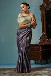 DUSALA_Grey Kosa Silk Woven Village Primayi Saree With Running Blouse Piece _at_Aza_Fashions