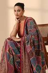 Dusala Multi Color Anhiga Paisley Handwoven Kalamkari Artwork Shawl Online at Aza Fashions Dusala_Multi Color Anhiga Paisley Handwoven Kalamkari Artwork Shawl _Online_at_Aza_Fashions