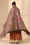 Shop_Dusala_Multi Color Margot Handwoven Kalamkari Adda Work Shawl _at_Aza_Fashions