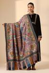 Buy_DUSALA_Multi Color Kalamkari Ulwi Handwoven Border Shawl _at_Aza_Fashions
