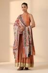 Buy_Dusala_Multi Color Pashi Handwoven Pashmina Kalamkari Work Shawl _at_Aza_Fashions