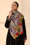 Dusala_Multi Color Sherly Pashmina Kalamkari Shawl _Online_at_Aza_Fashions