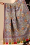 Buy_Dusala_Multi Color Sherly Pashmina Kalamkari Shawl _Online_at_Aza_Fashions