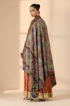 Shop_DUSALA_Multi Color Kalamkari Aastha Pashmina Handwoven Shawl _at_Aza_Fashions