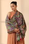 Buy_DUSALA_Multi Color Kalamkari Aastha Pashmina Handwoven Shawl _Online_at_Aza_Fashions