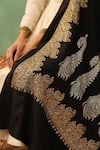 Shop_Dusala_Black Agasti Aari Embroidered Shawl _Online_at_Aza_Fashions